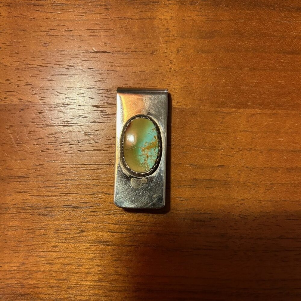 Sterling & Turquoise Native American Money Clip